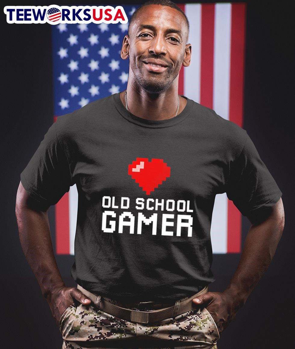 Old School Gamer - Adult & Kids T-Shirts, Sweatshirts & Hoodies apparel design preview 1
