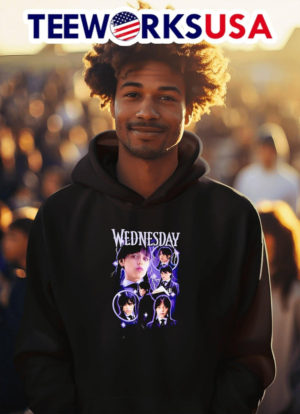 Wednesday bootleg - Adult & Kids T-Shirts, Sweatshirts & Hoodies apparel design preview 2