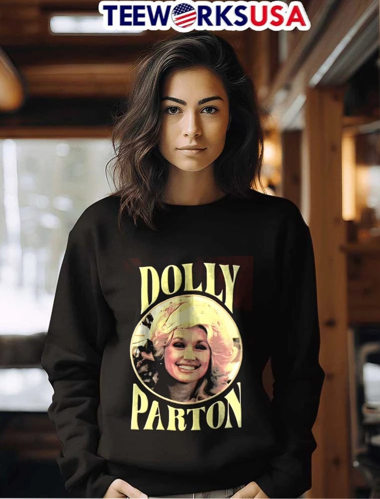 Dolly Parton Vintage Blonde Singer Circle Photo - Adult & Kids T-Shirts, Sweatshirts & Hoodies apparel design preview 7