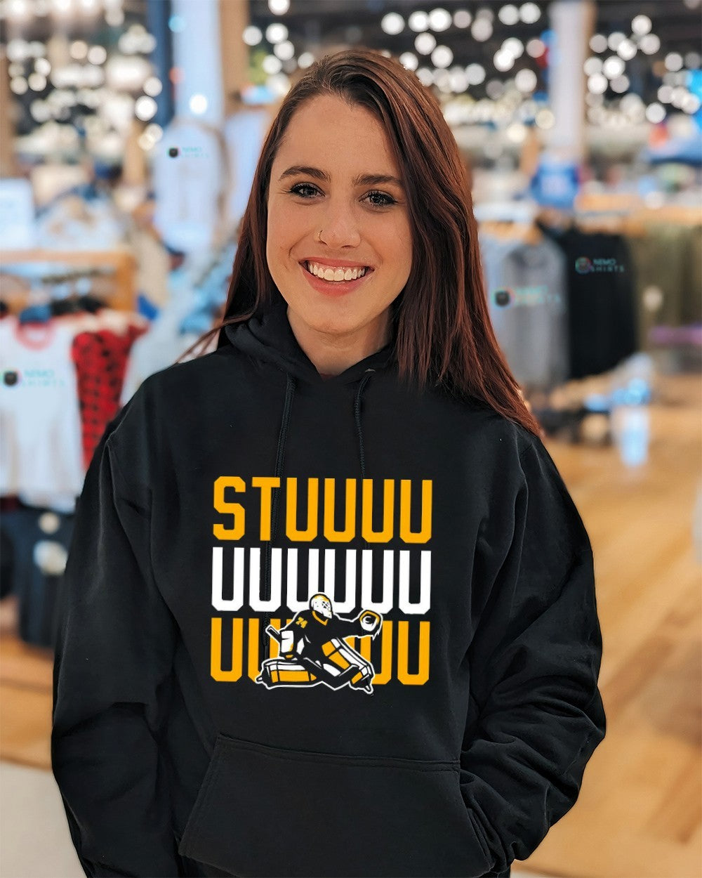 Stuuuuuuu Stuart Skinner Pittsburgh Penguins player - Adult & Kids T-Shirts, Sweatshirts & Hoodies apparel design preview 3