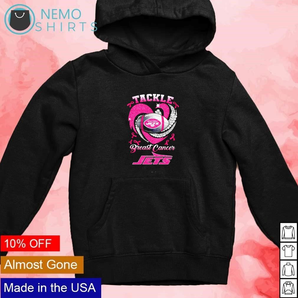 Tackle breast cancer New York Jets - Adult & Kids T-Shirts, Sweatshirts & Hoodies apparel design preview 2