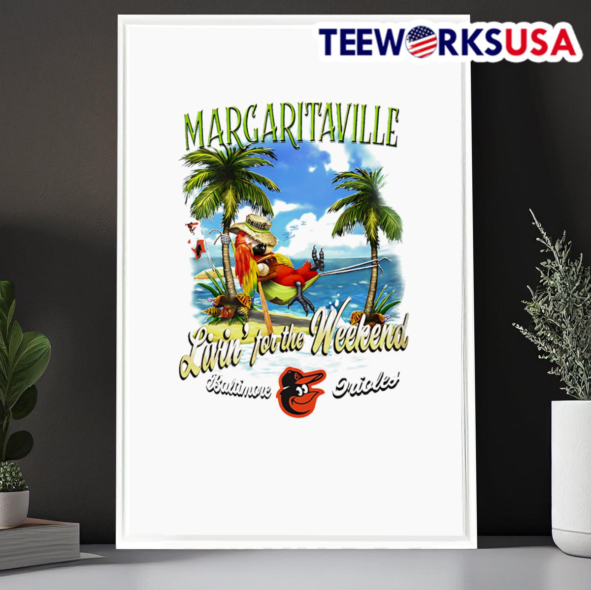 Baltimore Orioles Margaritaville livin' for the - Adult & Kids T-Shirts, Sweatshirts & Hoodies apparel design preview 6