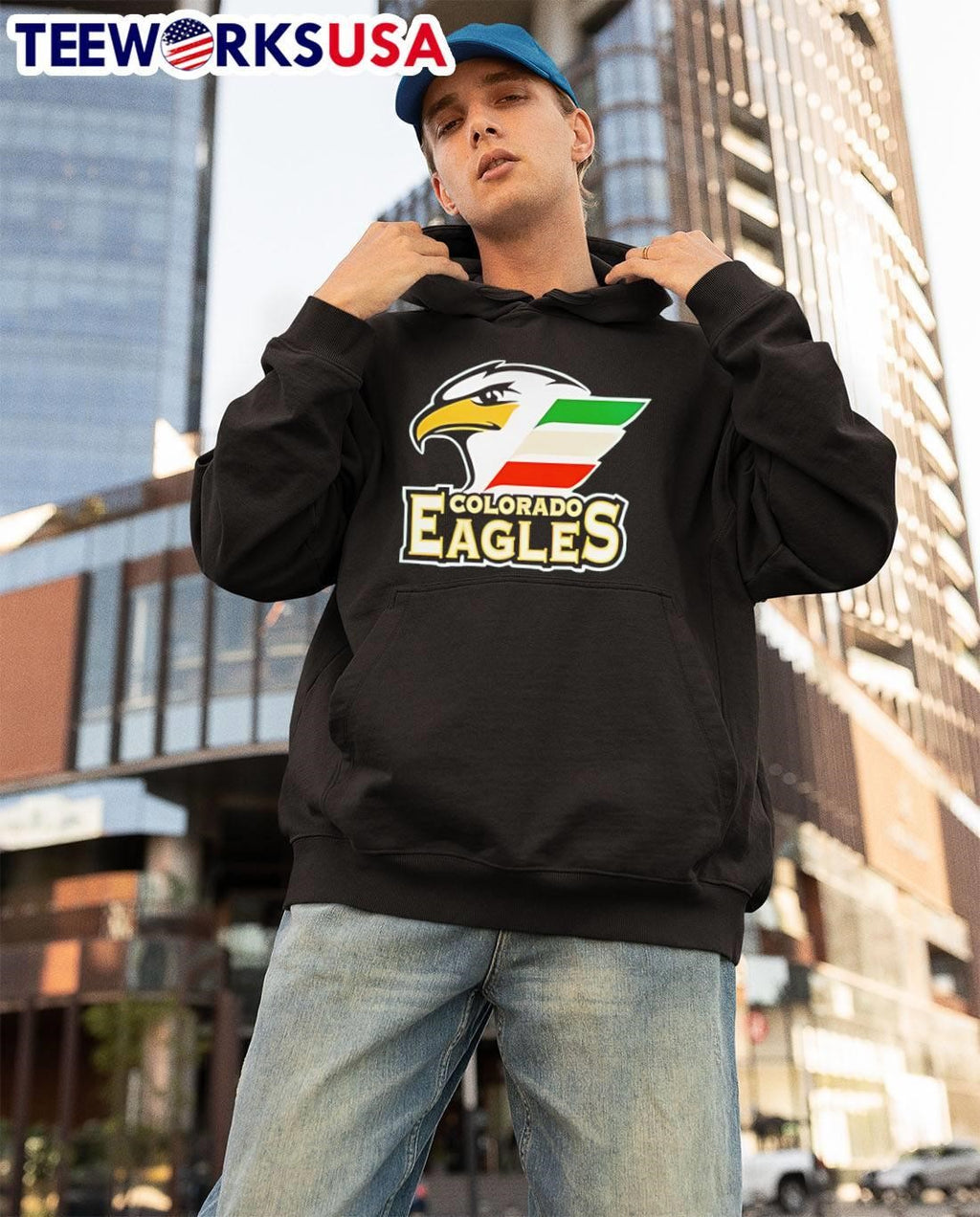 Colorado Eagles Hockey Logo - Adult & Kids T-Shirts, Sweatshirts & Hoodies apparel design preview 3