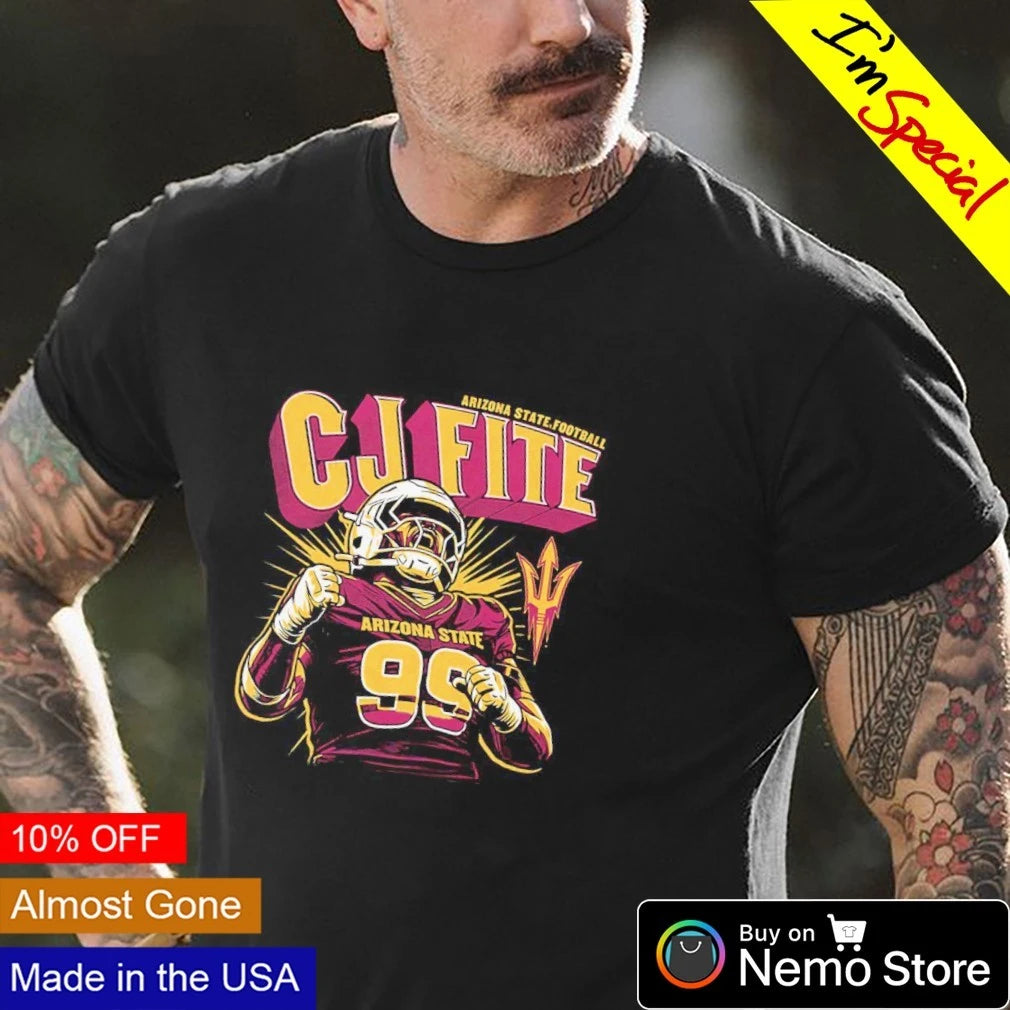 CJ Fite Poster Arizona State Sun Devils - Adult & Kids T-Shirts, Sweatshirts & Hoodies apparel design preview 4