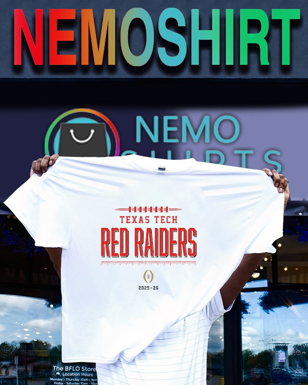 Texas Tech Red Raiders 2025 26 CFP Playoff Bound - Adult & Kids T-Shirts, Sweatshirts & Hoodies apparel design preview 1