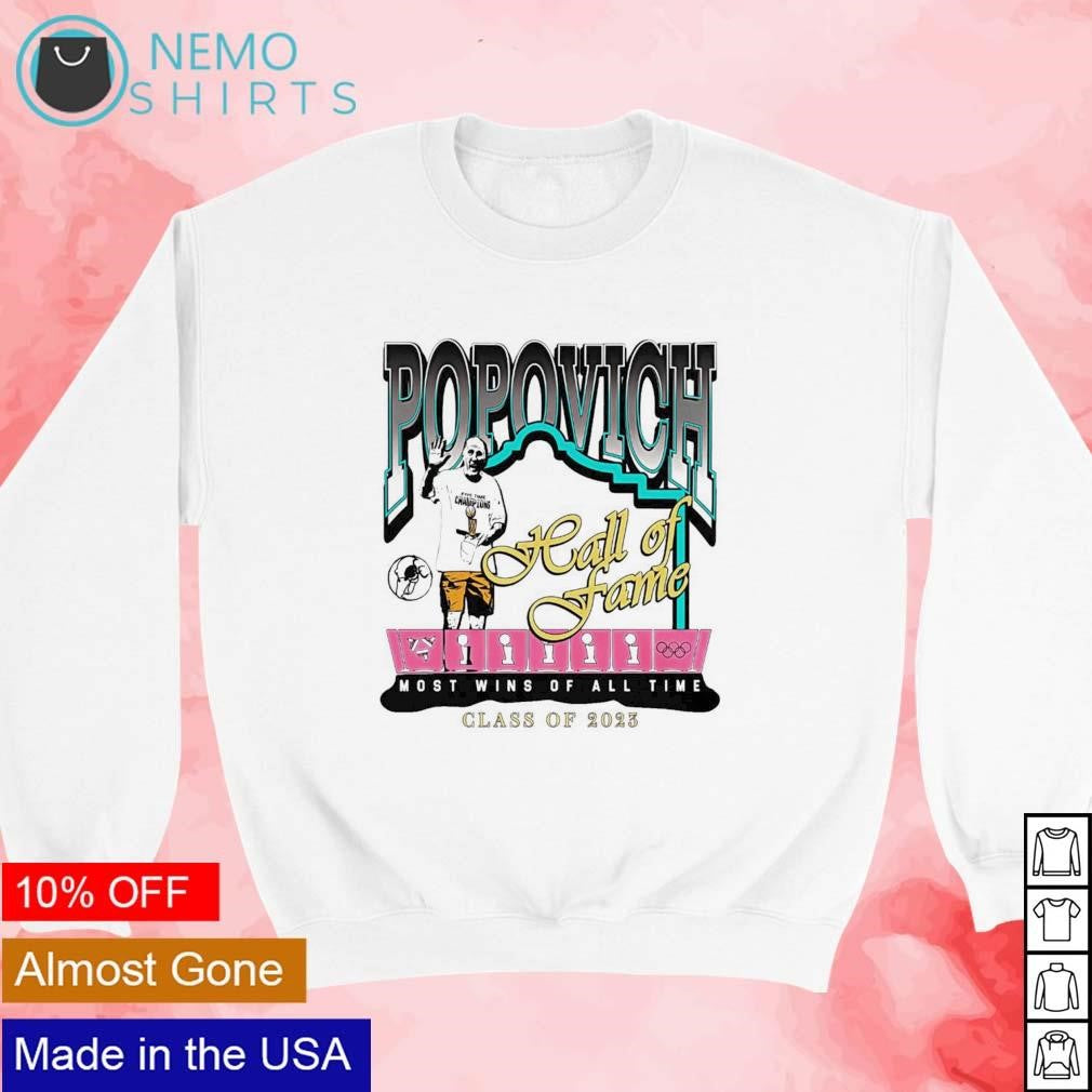 Popovich hall of fame most wins all time class 2023 - Adult & Kids T-Shirts, Sweatshirts & Hoodies apparel design preview 3