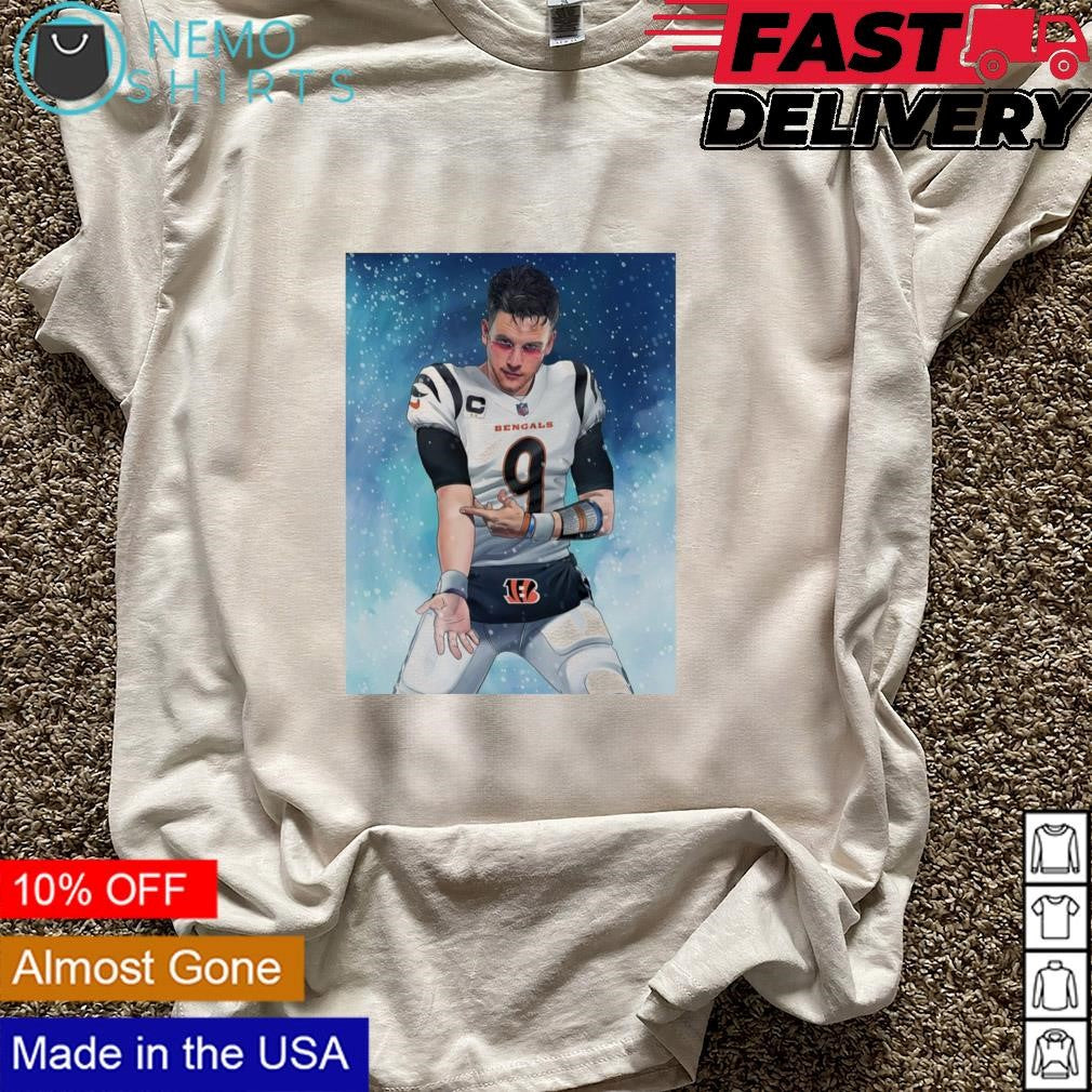 Cincinnati Bengals Joe Burrow Brr ice - Adult & Kids T-Shirts, Sweatshirts & Hoodies apparel design preview 5