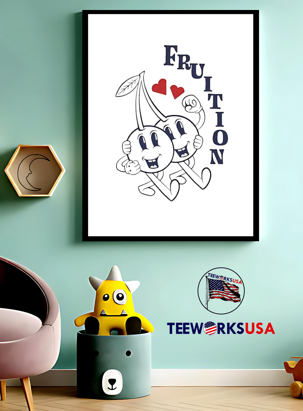 Fruition Cherry Friends - Adult & Kids T-Shirts, Sweatshirts & Hoodies apparel design preview 3