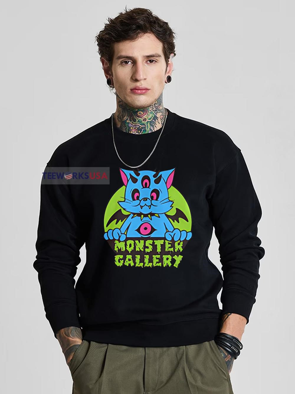 Monster cat 2025 - Adult & Kids T-Shirts, Sweatshirts & Hoodies apparel design preview 5