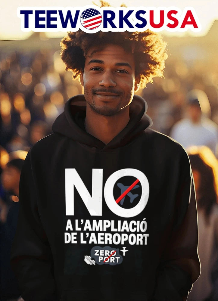 No Ampliacio de l'Aeroport - Adult & Kids T-Shirts, Sweatshirts & Hoodies apparel design preview 3