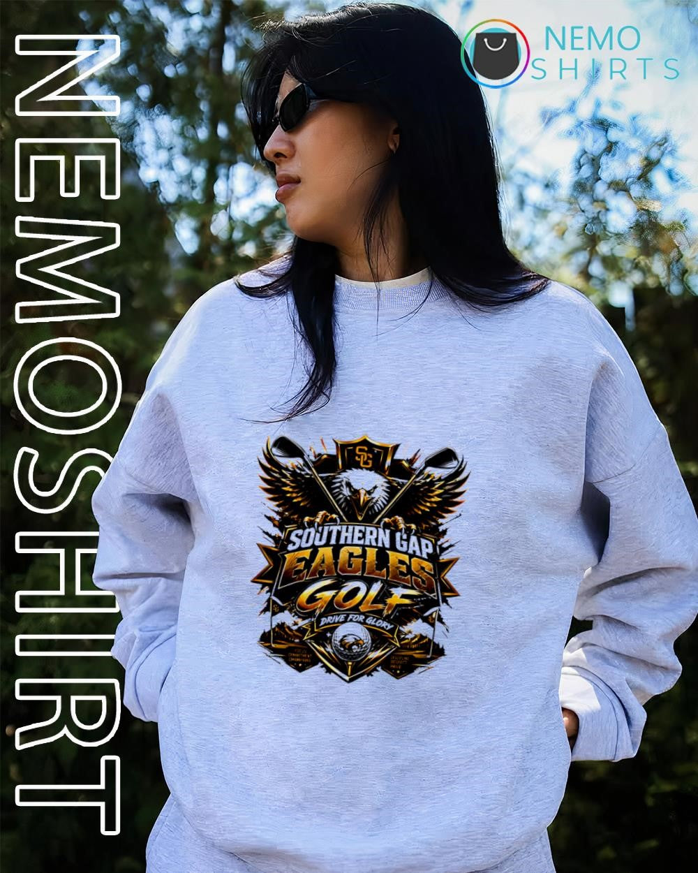 Southern Gap Eagles Golf Drive for Glory - Adult & Kids T-Shirts, Sweatshirts & Hoodies apparel design preview 2