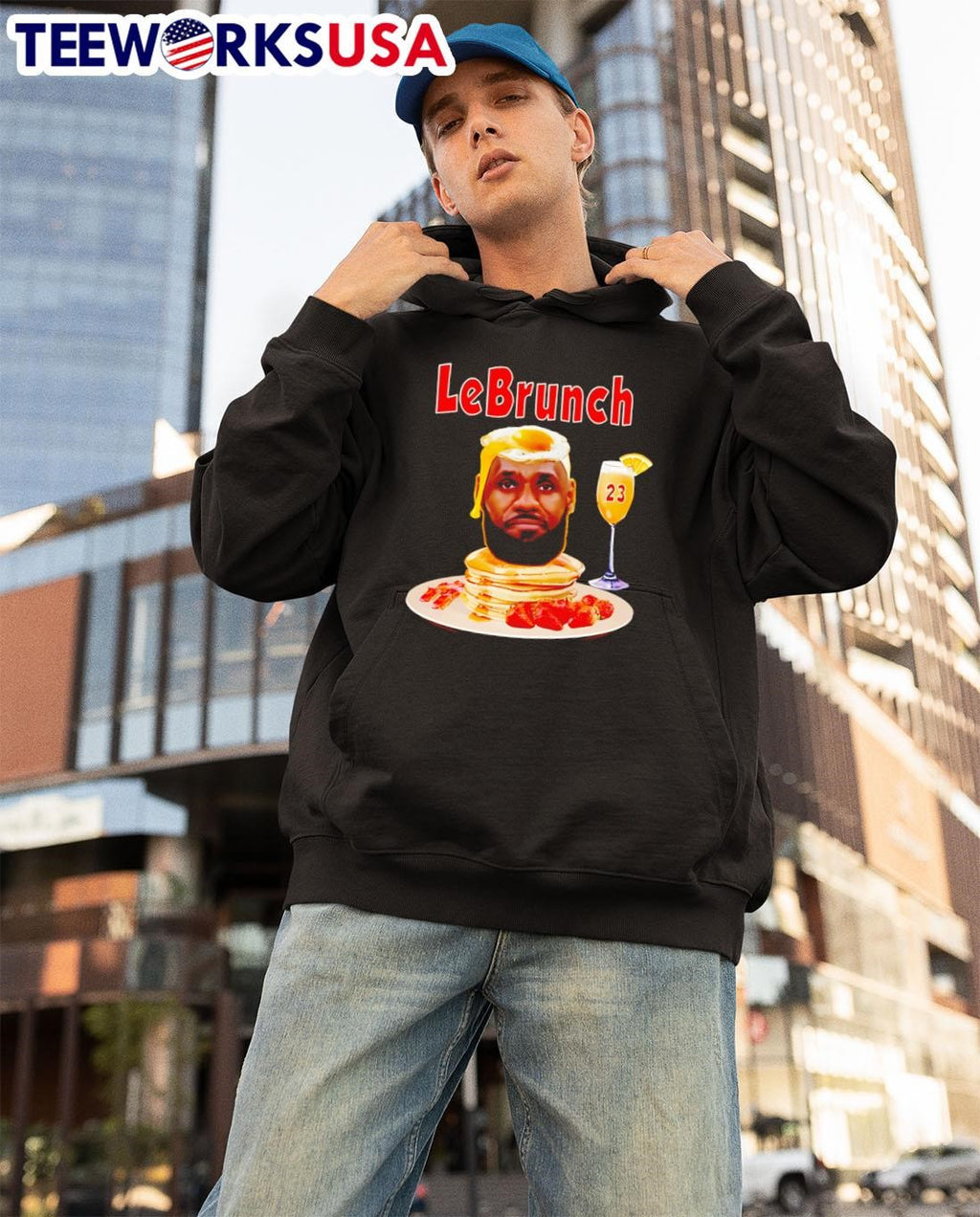 Lebrunch Funny Lebron James Pancake - Adult & Kids T-Shirts, Sweatshirts & Hoodies apparel design preview 3