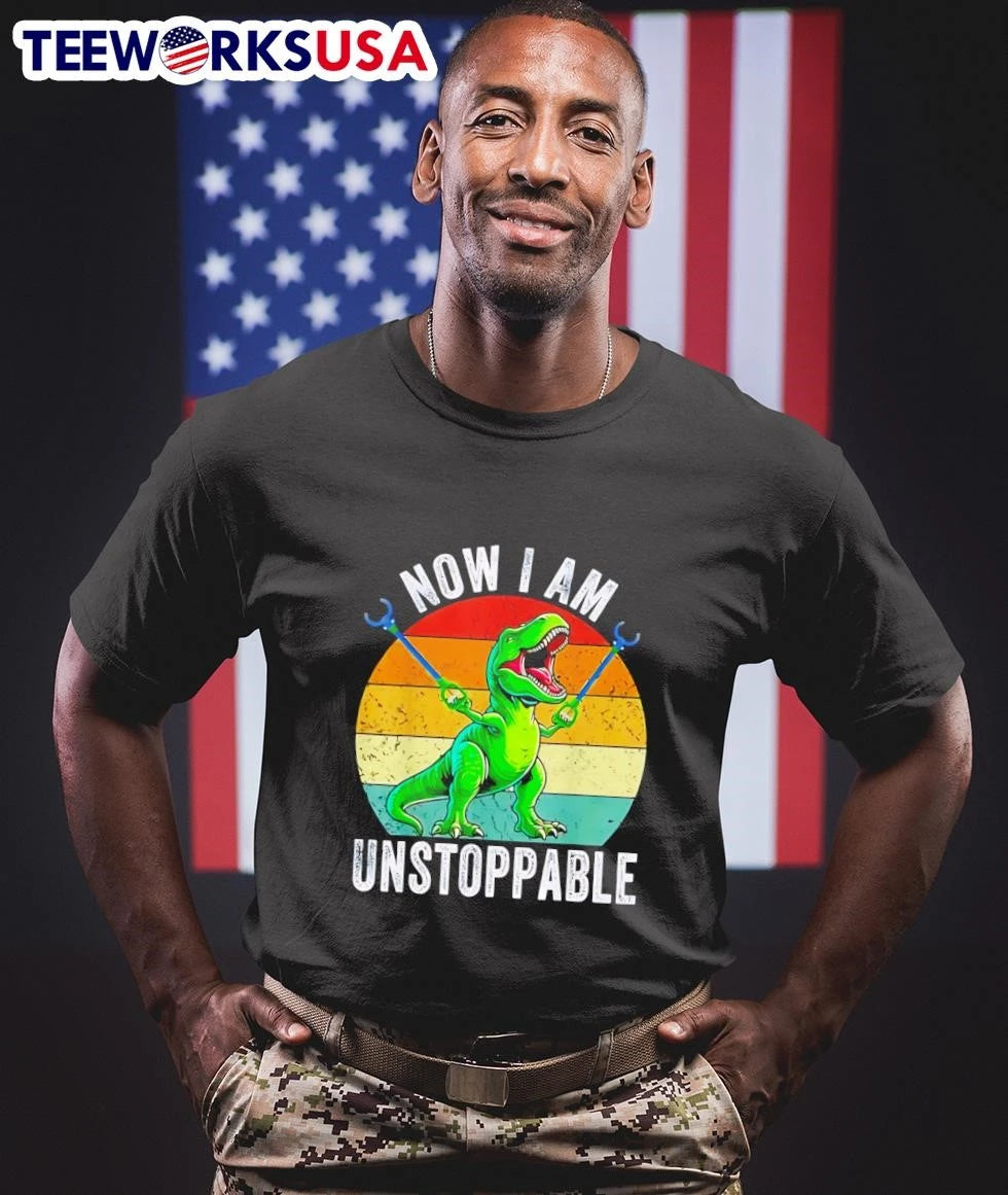 Now I Am Unstoppable T Rex - Adult & Kids T-Shirts, Sweatshirts & Hoodies apparel design preview 1