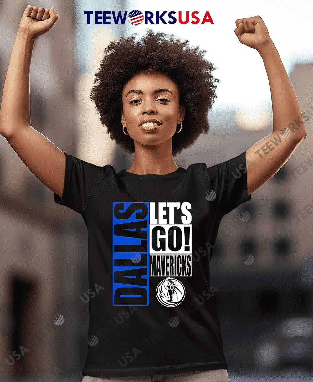Dallas Mavericks let's go design - Adult & Kids T-Shirts, Sweatshirts & Hoodies apparel design preview 8