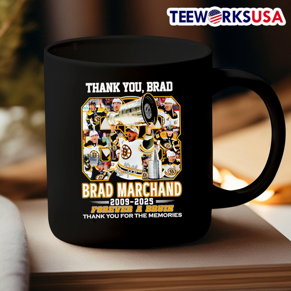 Thank you Brad Marchand 2009 2025 forever a Bruin - Adult & Kids T-Shirts, Sweatshirts & Hoodies apparel design preview 3