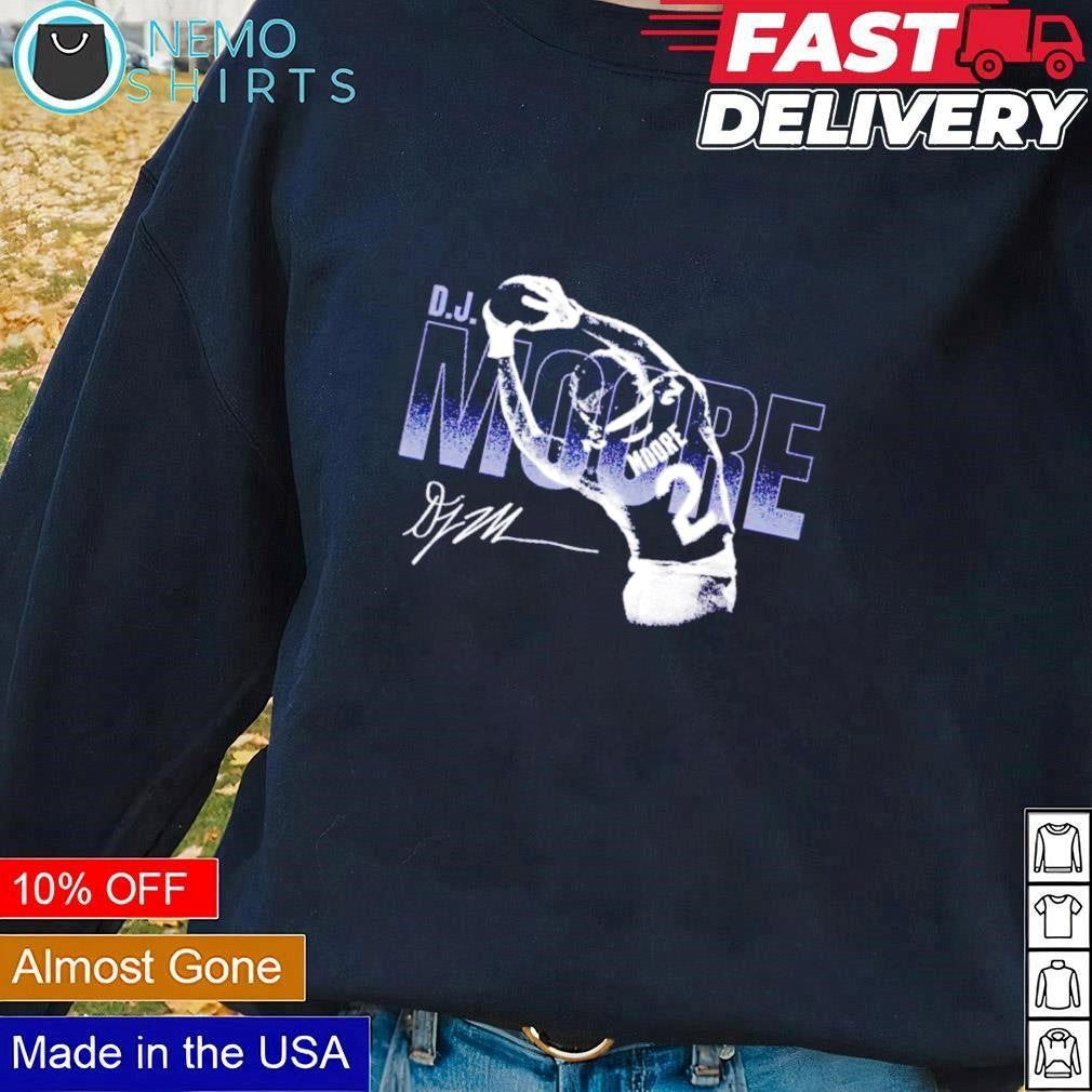 DJ Moore Chicago Bears overlay signature - Adult & Kids T-Shirts, Sweatshirts & Hoodies apparel design preview 1
