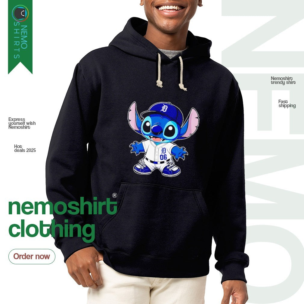 Stitch Detroit Tigers player - Adult & Kids T-Shirts, Sweatshirts & Hoodies apparel design preview 2