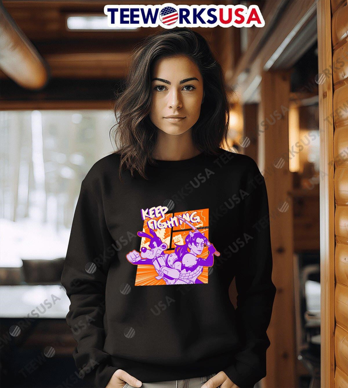 Keep Fighting Bendy classic - Adult & Kids T-Shirts, Sweatshirts & Hoodies apparel design preview 6