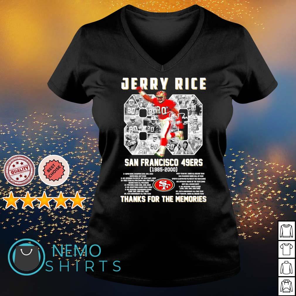 San Francisco 49ers Jerry Rice 1985 2000 thanks for - Adult & Kids T-Shirts, Sweatshirts & Hoodies apparel design preview 5