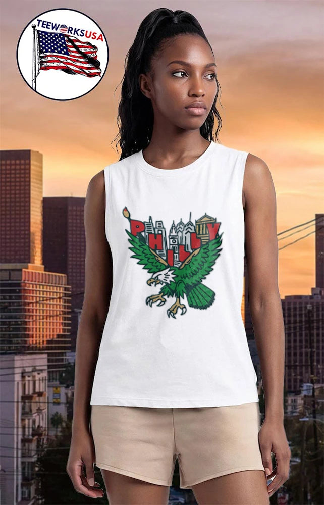 Philly Eagle City Skyline - Adult & Kids T-Shirts, Sweatshirts & Hoodies apparel design preview 6