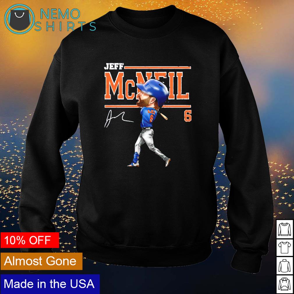 New York Baseball Jeff McNeil 6 Cartoon signature - Adult & Kids T-Shirts, Sweatshirts & Hoodies apparel design preview 4