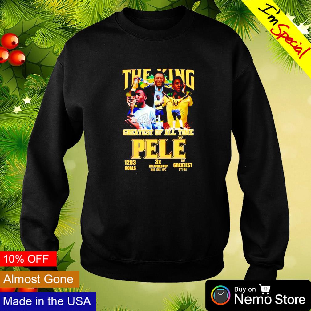 The king greatest of all time Pele - Adult & Kids T-Shirts, Sweatshirts & Hoodies apparel design preview 4