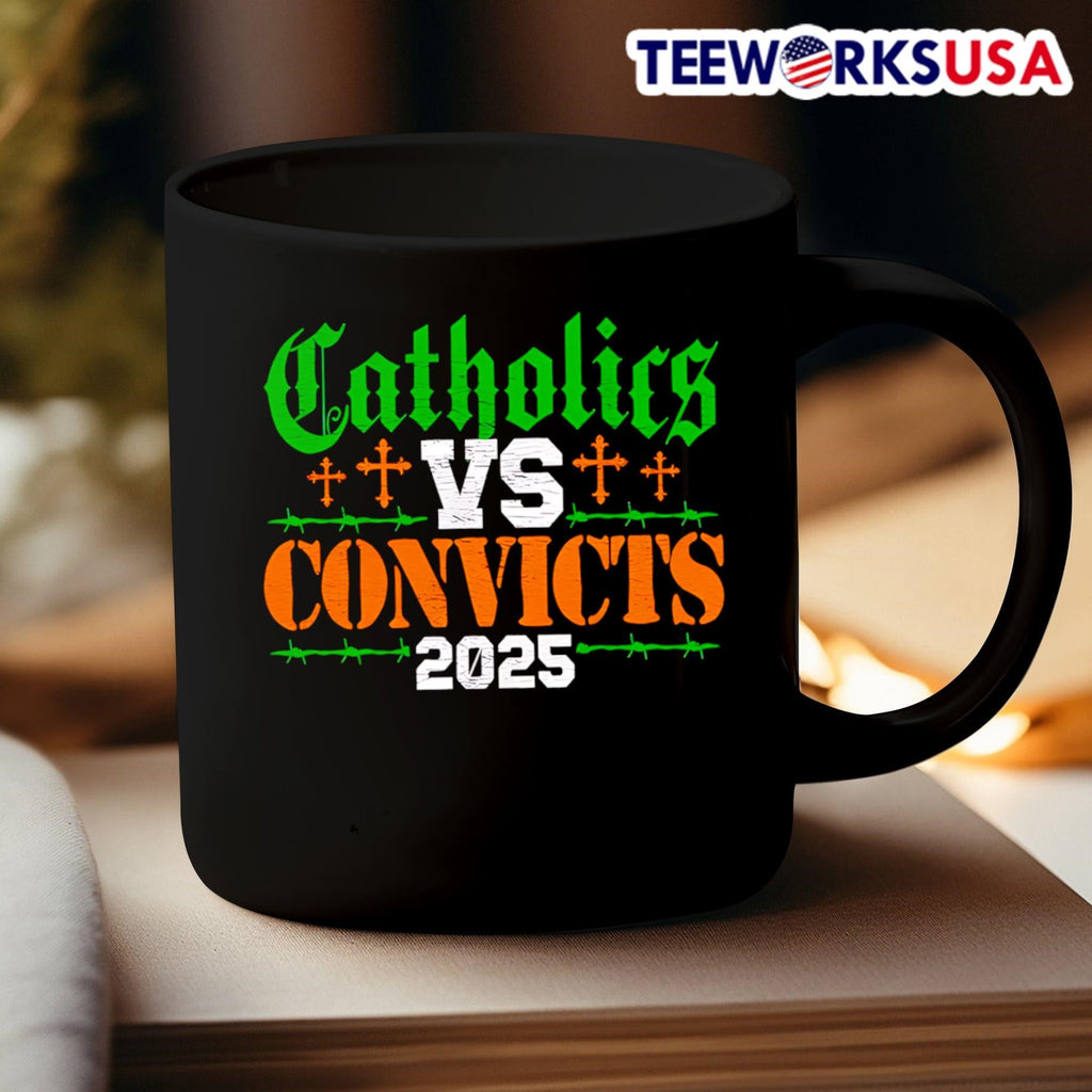 Catholics vs convicts 2025 - Adult & Kids T-Shirts, Sweatshirts & Hoodies apparel design preview 3