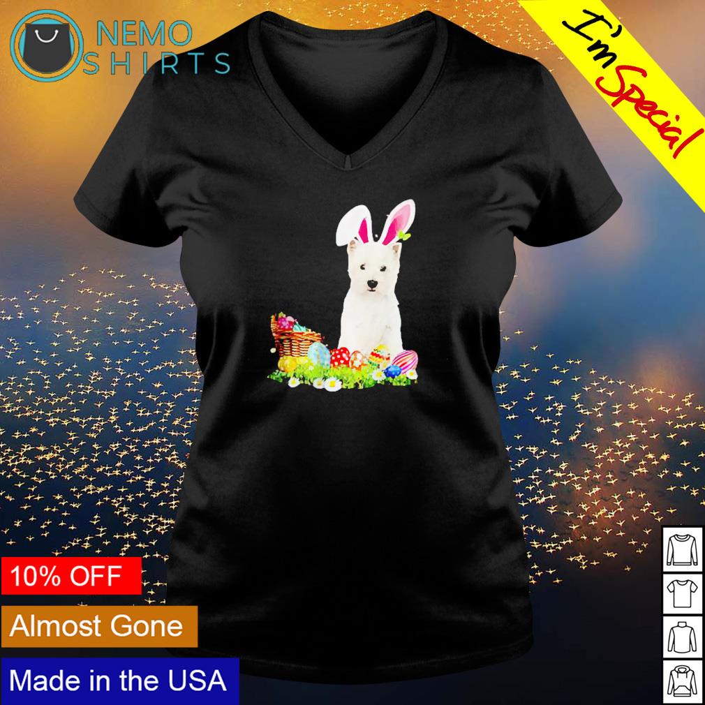 West Highland bunny easter eggs - Adult & Kids T-Shirts, Sweatshirts & Hoodies apparel design preview 5