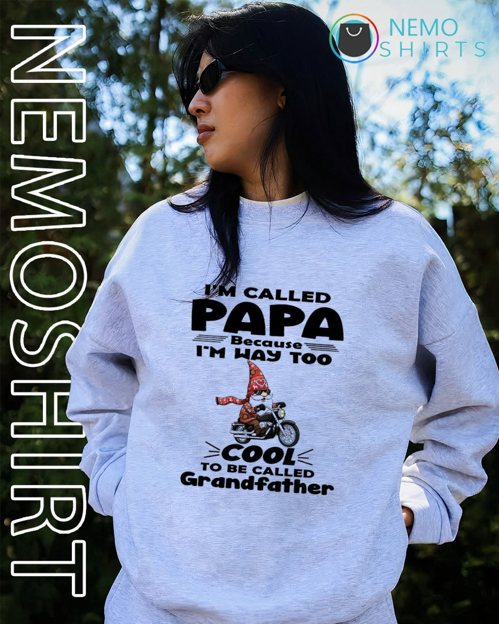 Gnomes I'm called papa because way too cool to be - Adult & Kids T-Shirts, Sweatshirts & Hoodies apparel design preview 4