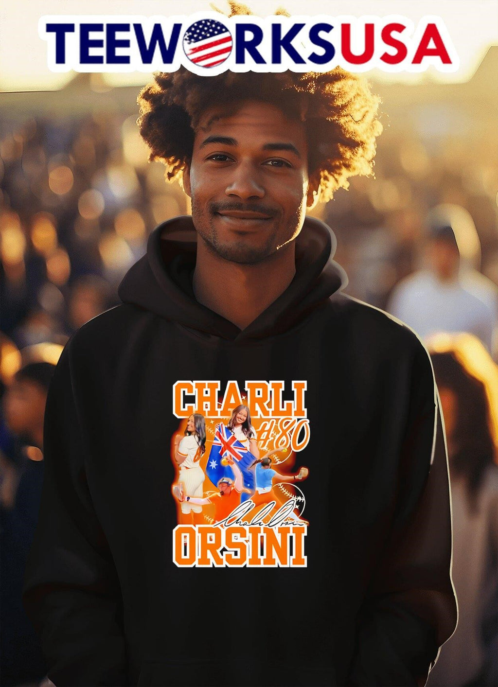 Charli Orsini Tennessee Softball graphic - Adult & Kids T-Shirts, Sweatshirts & Hoodies apparel design preview 2