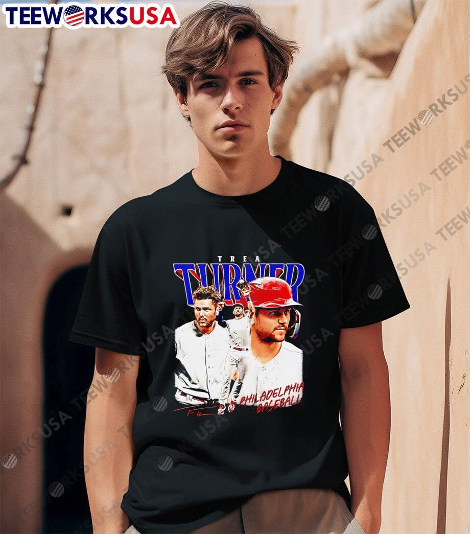 Trea Turner Philadelphia Vintage - Adult & Kids T-Shirts, Sweatshirts & Hoodies apparel design preview 1