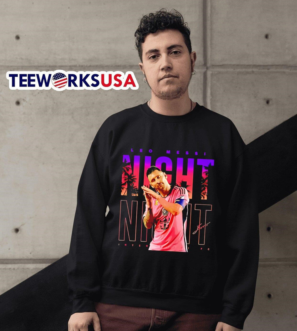 Leo Messi night - Adult & Kids T-Shirts, Sweatshirts & Hoodies apparel design preview 2