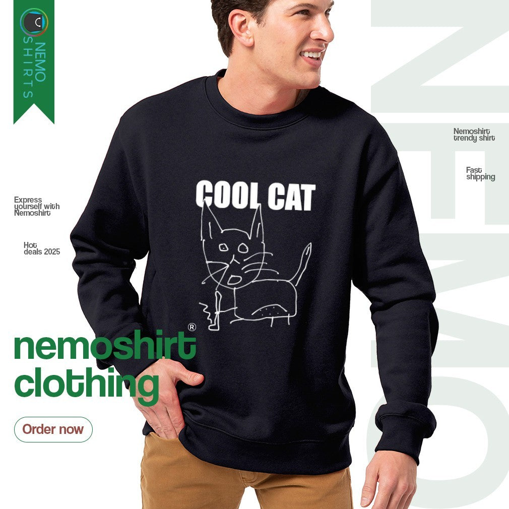 Jacob's cool cat - Adult & Kids T-Shirts, Sweatshirts & Hoodies apparel design preview 4