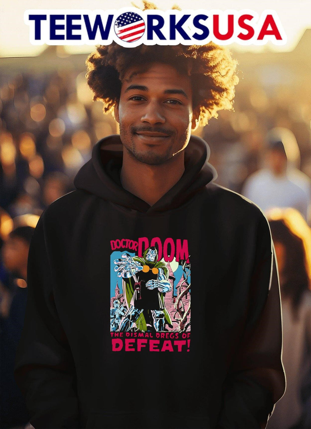 Doctor Doom the dismal dregs of defeat - Adult & Kids T-Shirts, Sweatshirts & Hoodies apparel design preview 2