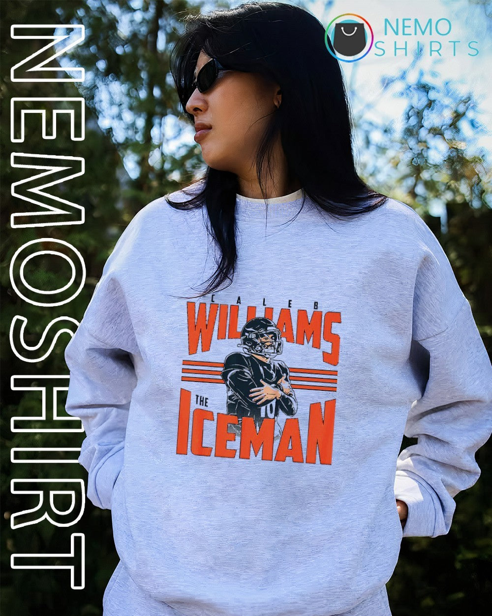 Chicago Bears Caleb Williams the Iceman celebration - Adult & Kids T-Shirts, Sweatshirts & Hoodies apparel design preview 2
