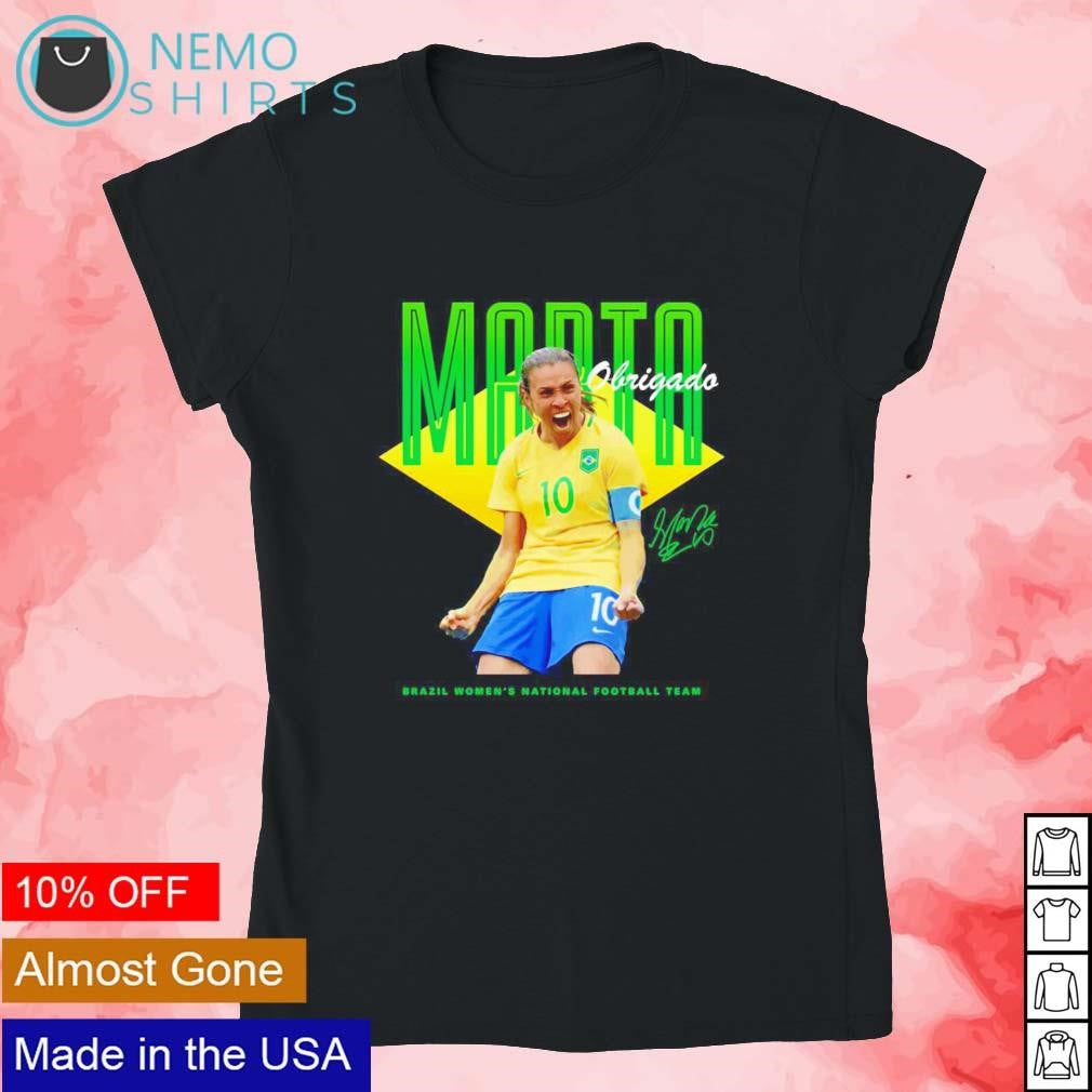 Marta Obrigado Brazil women's national football team - Adult & Kids T-Shirts, Sweatshirts & Hoodies apparel design preview 4