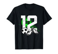 12Th Birthday Soccer Player Football T-Shirt - Aesthetic Graphic Men Women - T-Shirt, Sweatshirt, Hoodie