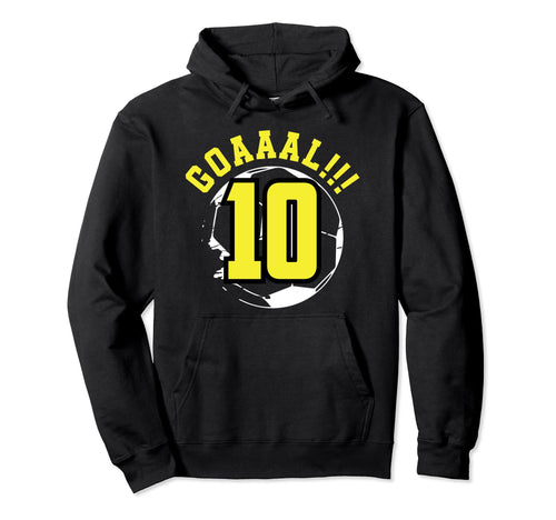 10Th Birthday 10 Years Soccer Football Hoodie - Minimalist Print Unisex - T-Shirt, Sweatshirt, Hoodie