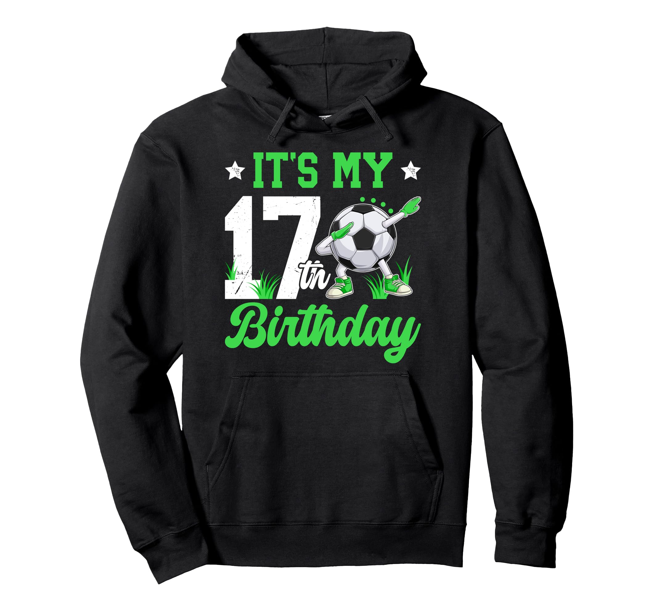 17Th Soccer Birthday Party 17 Year Old Hoodie - Aesthetic Graphic Unisex - T-Shirt, Sweatshirt, Hoodie