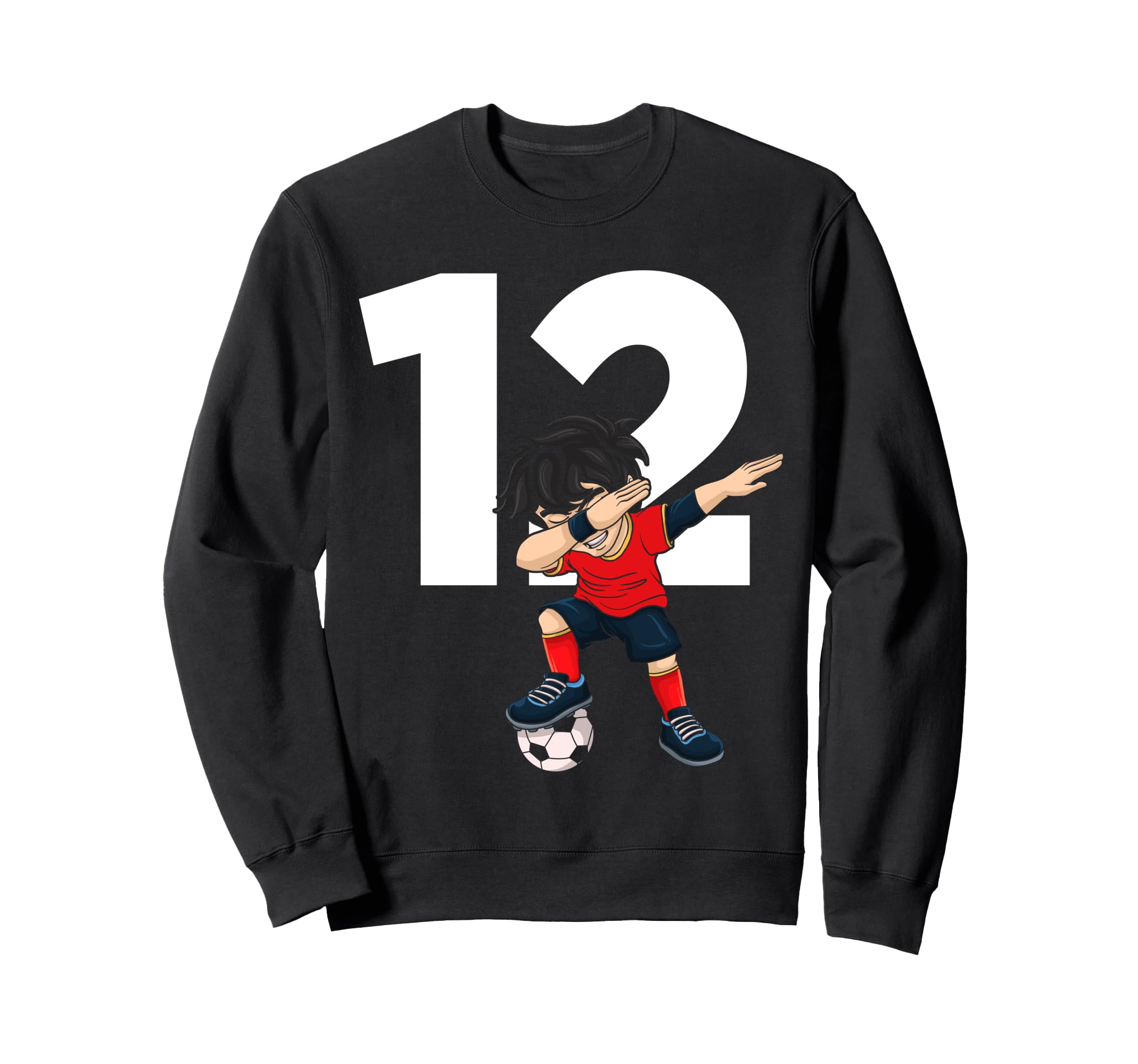 12 Soccer Birthday Gift Soccer Sweatshirt - Aesthetic Graphic for Adults - T-Shirt, Sweatshirt, Hoodie