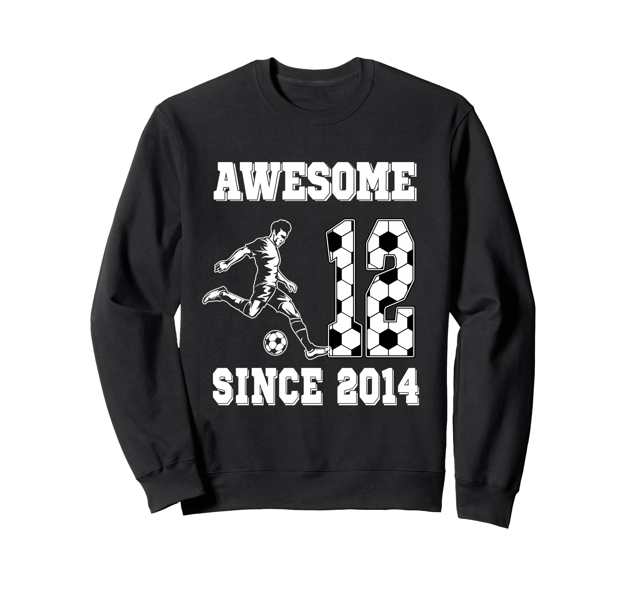 12 Year Old Birthday Soccer Sweatshirt - Custom Art Print for Adults - T-Shirt, Sweatshirt, Hoodie