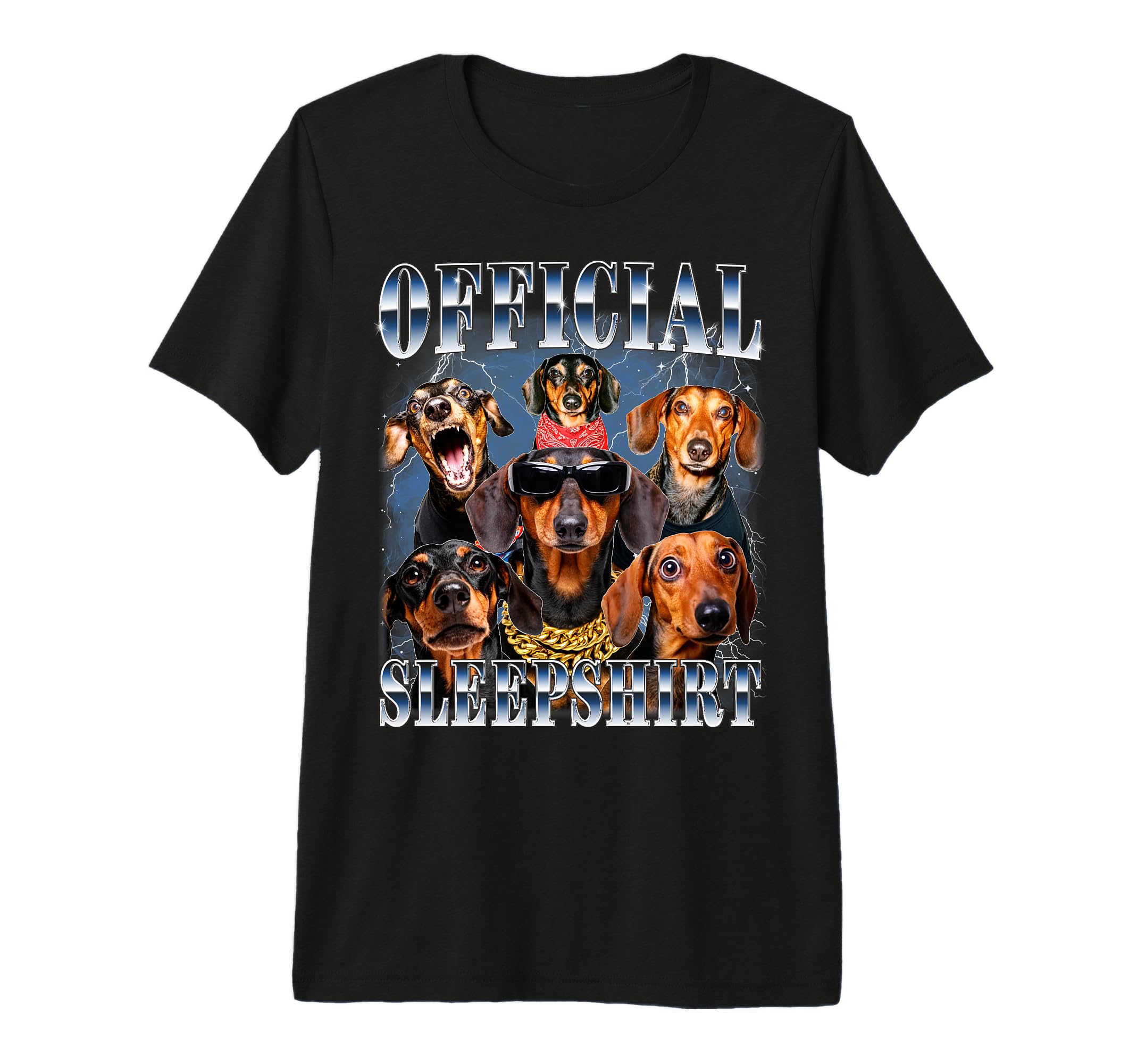 Sleepshirt Dachshund 90S Wiener Mom Dad T-Shirt - Trendy Graphic Men Women - T-Shirt, Sweatshirt, Hoodie