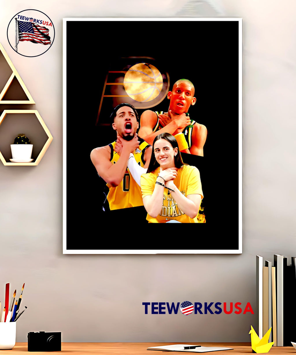 Pacers Logo Reggie Miller Tyrese Haliburton Caitlin - Adult & Kids T-Shirts, Sweatshirts & Hoodies apparel design preview 5