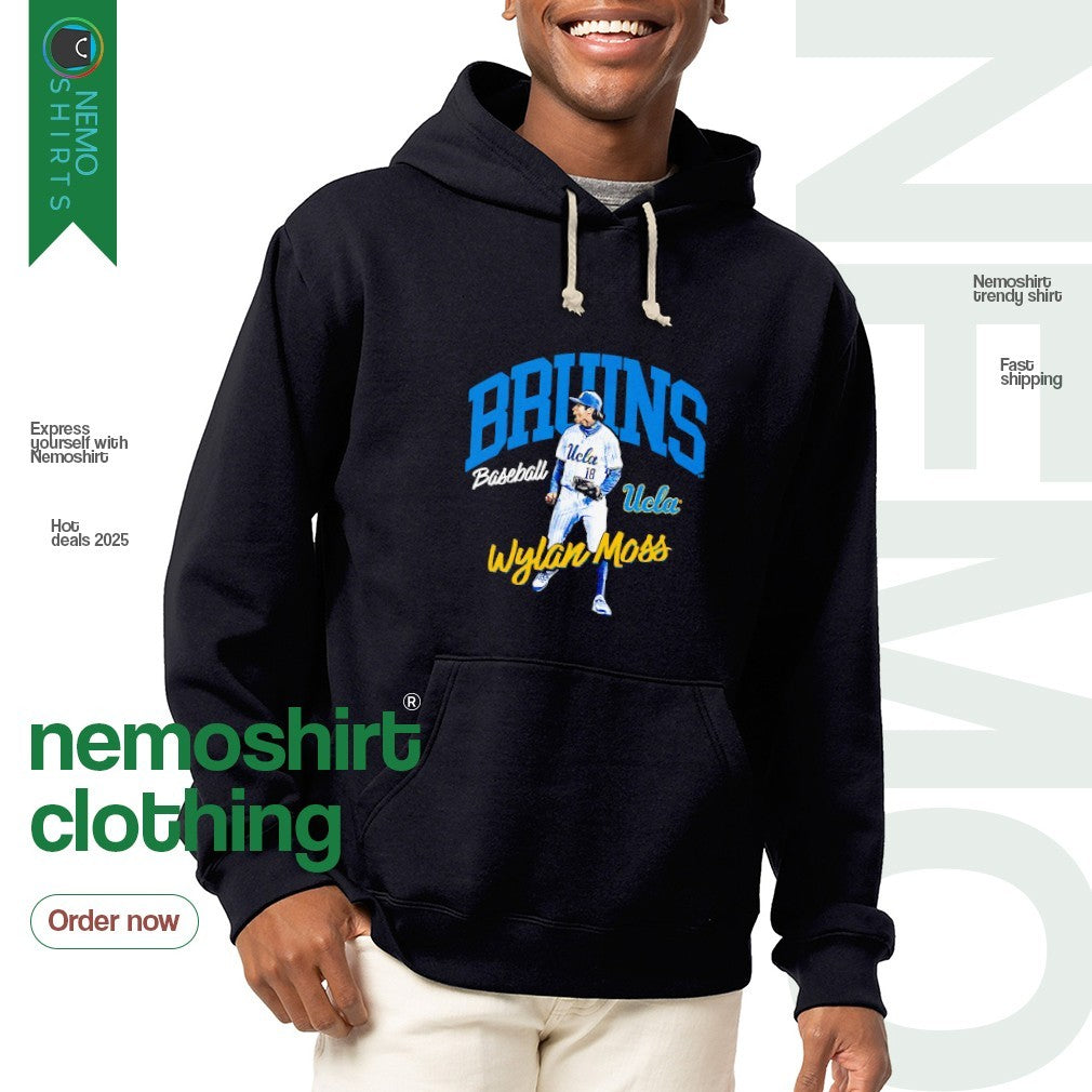 Wylan Moss Ucla Bruins baseball player scream scoring - Adult & Kids T-Shirts, Sweatshirts & Hoodies apparel design preview 2