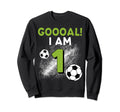 1St Birthday Soccer Theme 1Year Old B Sweatshirt - Unique Graphic Unisex - T-Shirt, Sweatshirt, Hoodie