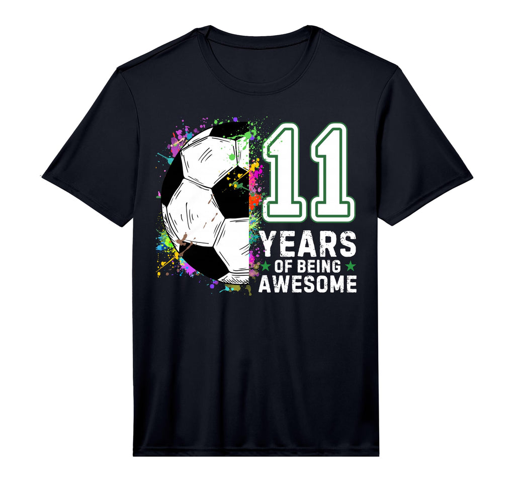 11 Years Being Awesome Soccer T-Shirt - Minimalist Print Men Women - T-Shirt, Sweatshirt, Hoodie