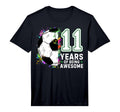 11 Years Being Awesome Soccer T-Shirt - Minimalist Print Men Women - T-Shirt, Sweatshirt, Hoodie