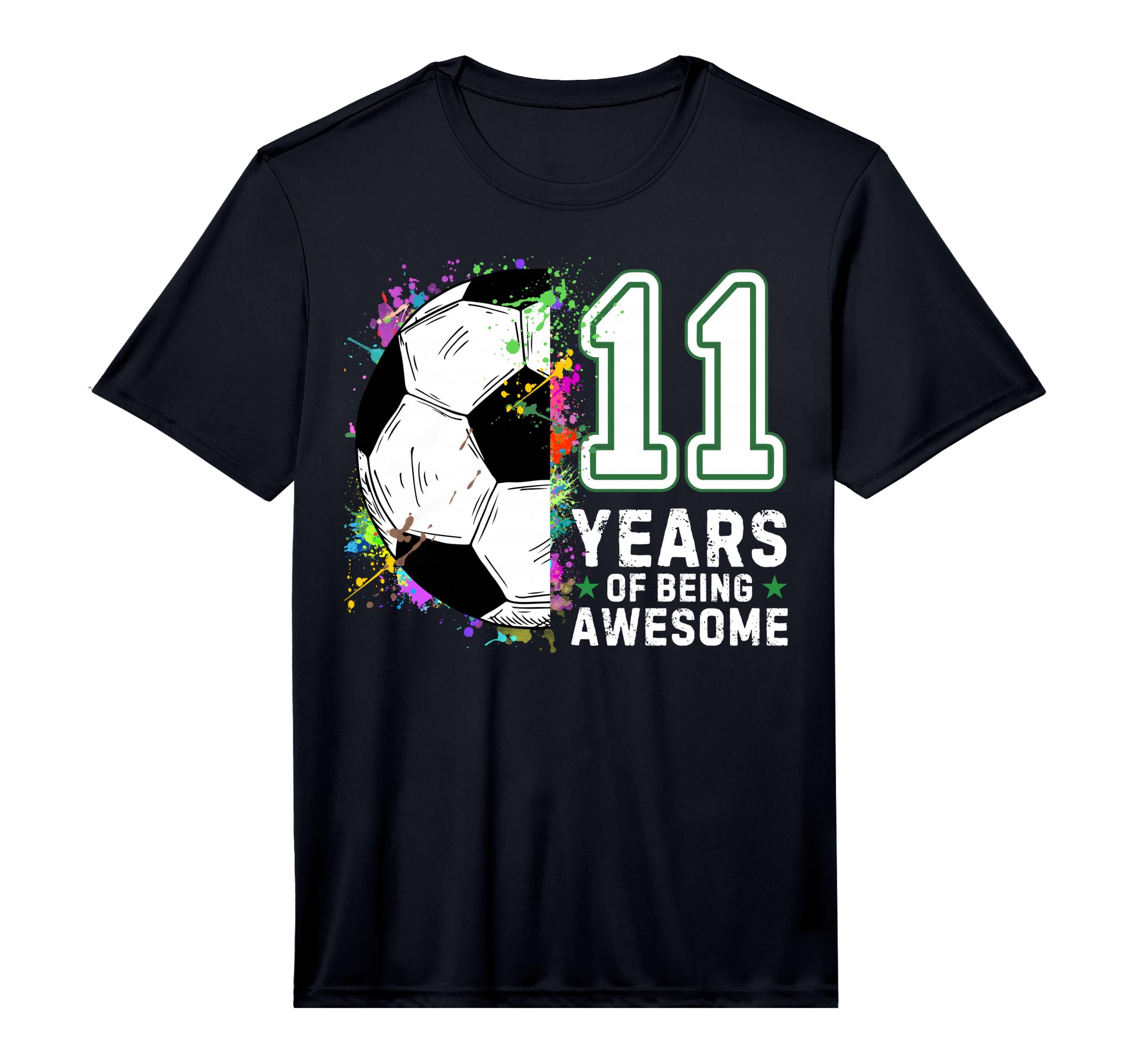 11 Years Being Awesome Soccer T-Shirt - Minimalist Print Men Women - T-Shirt, Sweatshirt, Hoodie