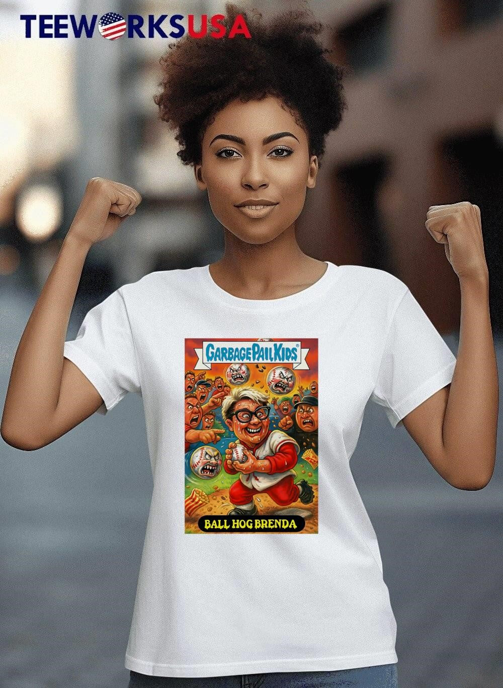 Garbage Pail Kids Ball Hog Brenda Baseball Player - Adult & Kids T-Shirts, Sweatshirts & Hoodies apparel design preview 8