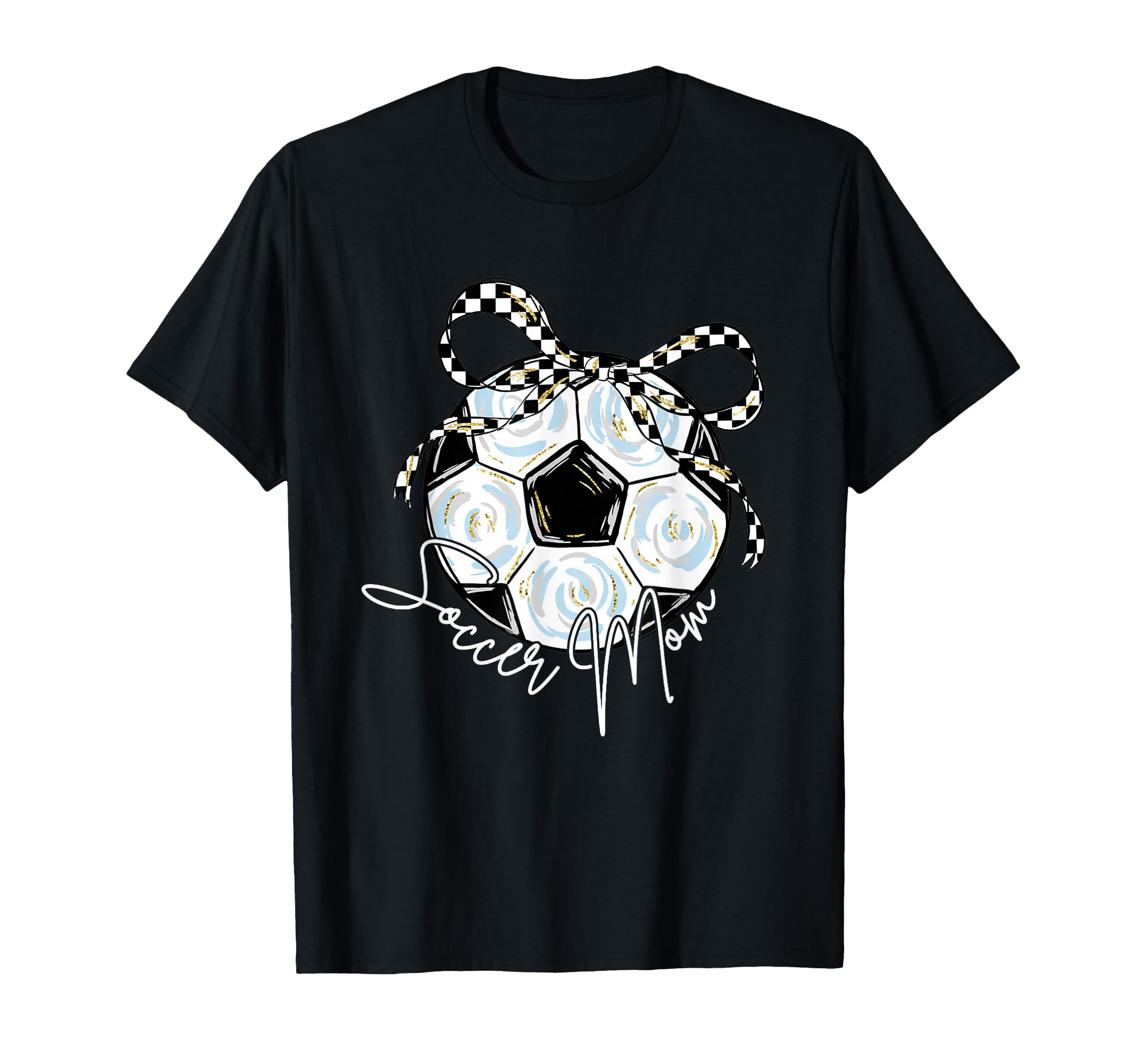 2 Sided Soccer Mom Mama Checkered T-Shirt - Aesthetic Graphic Men Women - T-Shirt, Sweatshirt, Hoodie